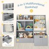 Arceso 4 in 1 Kids Bookshelf and Toy Storage Organizer, 3-Tier Toy Organizers with Removable Toy Bin, Toddler Sling Bookshelf with Storage Cubbies - 4 of 4
