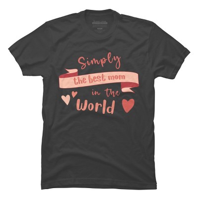Men's Design By Humans Mother's Day Simply the Best Mom Banner By BoogieCreates T-Shirt
