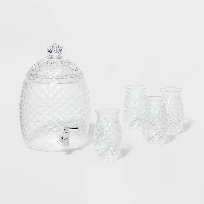 20oz 4pk Pineapple Cocktail Glasses - Sun Squad&#8482;