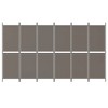vidaXL 6-Panel Room Divider Anthracite - Durable Fabric and Iron Construction, Foldable Design, Ideal for Bedroom, Living Room and Office - 3 of 4