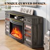 AMERLIFE 70" LED Curved Fireplace TV Stand with 36'' Electric Fireplace - 3 of 4