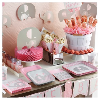 Little Peanut Girl Elephant Baby Shower Party Supplies Collection