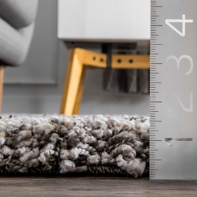 Cuellar Chevron Dark Gray 79" Easy-Care Shag Area Rug