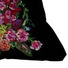 16"x16" Laura Jane Kirton Dahlias and Gladiolus Bouquet Square Throw Pillow Black - Deny Designs - image 3 of 4