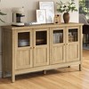 Heynemo Sideboard Buffet Cabinet with Storage, 55'' Storage Cabinet with Acrylic Accents, Accent Cabinet with Adjustable Shelves, Wood Credenza - 2 of 4