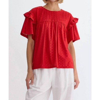 Women's Crochet Babydoll Top - entro