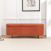 SEYNAR Modern Glam Teddy Fabric Upholstered Storage Ottoman Bench - 3 of 4