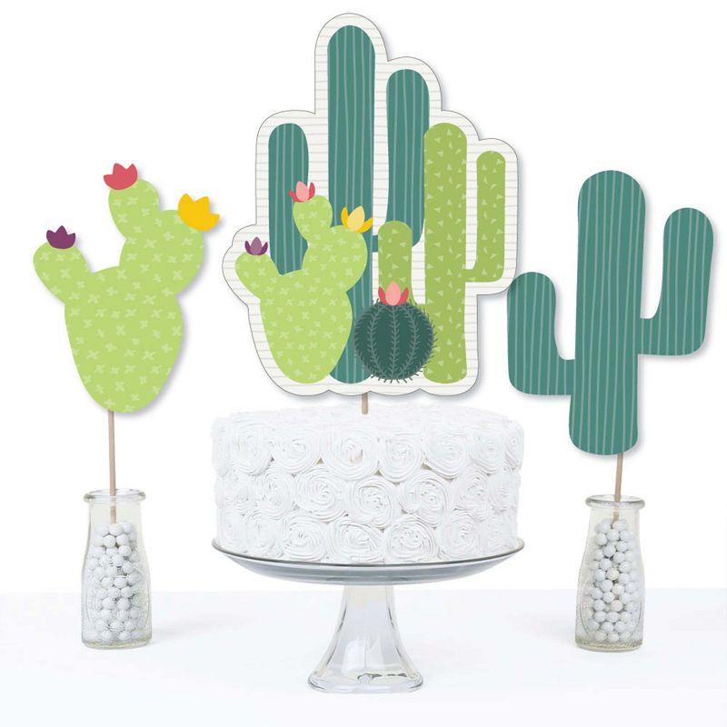Big Dot of Happiness Prickly Cactus Party - Fiesta Party Centerpiece Sticks - Table Toppers - Set of 15, 3 of 8