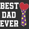 Men's Design By Humans Best Dad Ever Heart Tie By sukhendu12 Tank Top - 2 of 2