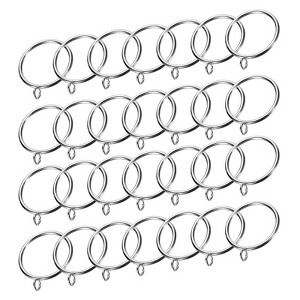 Unique Bargains Metal Electroplating Curtain Rod Accessory Curtain Ring 28 Pcs - 1 of 4