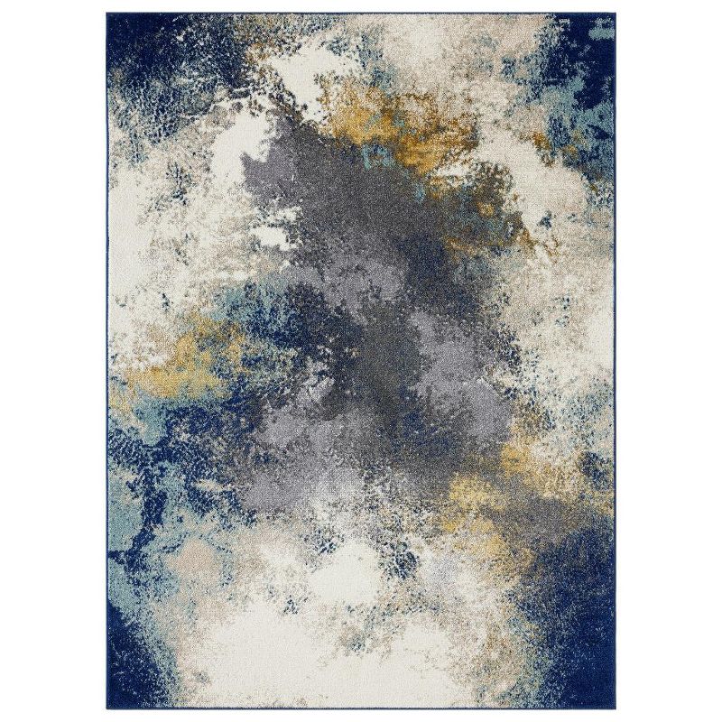 Luxe Weavers Beverly Collection Modern Abstract Blue Area Rug., 1 of 11