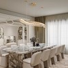 LNC Metorcalipia Luxury and Glam Empire/Geometric Integrated LED Crystal Chandelier, Polished Gold,23.6in/30in/34.6in/51.2in - 4 of 4