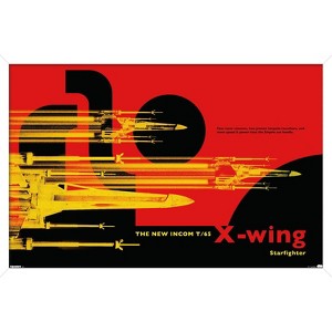 Trends International Star Wars: Moving At Lightspeed - X-Wing Framed Wall Poster Prints - 1 of 4