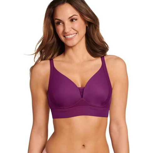 Jockey Women's Forever Fit V-neck Molded Cup Lace Bra S Deep Raspberry :  Target