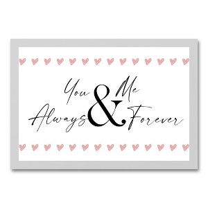 Creative Products You & Me Always & Forever 19.63 x 13.63 White Framed Canvas - 1 of 4