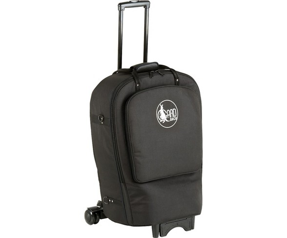 Gard Fixed Bell French Horn Wheelie Bag 41-WBFSK Black Synthetic w/ Leather Trim