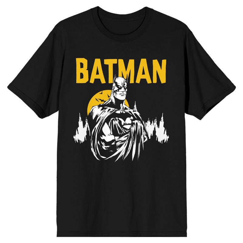 Batman Gotham City Men's Short Sleeve Shirt & Sleep Shorts Set, 2 of 6