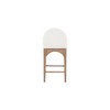 Meridian Furniture,Waldorf Cream Boucle Fabric Stool - 2 of 4