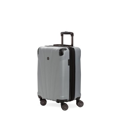 silver carry on suitcase