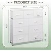 SKRAN Grid Cabinet Fabric Storage Tower with 9 Drawers For Bedroom,Tall Chest Organizer Unit With Fabric Bins, Steel Frame, Wood Top - 3 of 4