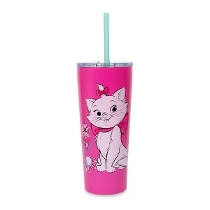 Silver Buffalo Disney The Aristocats Marie "Bonjour" Stainless Steel Tumbler | Holds 22 Ounces - 1 of 4