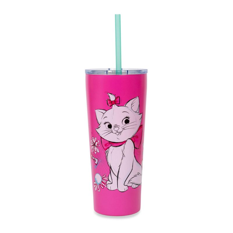 Silver Buffalo Disney The Aristocats Marie "Bonjour" Stainless Steel Tumbler | Holds 22 Ounces, 1 of 7