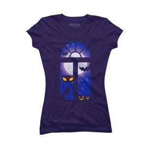 Junior's Design By Humans Halloween Mood By CuckooParrot T-Shirt - 1 of 3