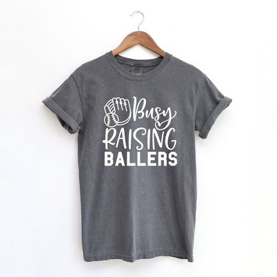 Simply Sage Market Women's Busy Raising Ballers Baseball Short Sleeve Garment Dyed Tee