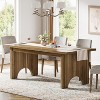 Tribesigns 62.99-Inch Wood Dining Table with Double Pedestals - 2 of 4