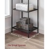 Bookcase, 6-Tier Bookshelf, Slim Shelving Unit for Bedroom, Bathroom, Home Office, Tempered Glass - image 3 of 4