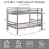 INFURNIC Beds Full Over Full Bunk Bed with Thick Posts High Guardrails Sturdy and Safe Wooden Frame for Dorm Rooms, Grey, 79.13"*59.06"*61.81" - 4 of 4