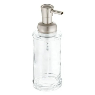 LunaLulinlk Glass Foaming Soap Pump, 3" x 3" x 8.3", 12 oz, Clear