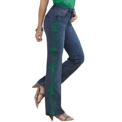 Roaman's Women's Plus Size Whitney Jean With Invisible Stretch