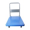 NAYSAYE Foldable Hand Truck Heavy Duty Push Cart Dolly with Swivel Handle for Home and Warehouse Use, Blue, 35"*23"*34" - 3 of 4
