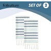 Folkulture Hand Towels for Bathroom, Set of 2 (16 x 30) Decorative Hand Towel with Hanging Loop, 100% Cotton Turkish Hand Towels Set (Fiji - Aqua) - 4 of 4
