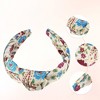Unique Bargains Women's Floral Pattern Knotted Headband Beige 1 Pc - 4 of 4