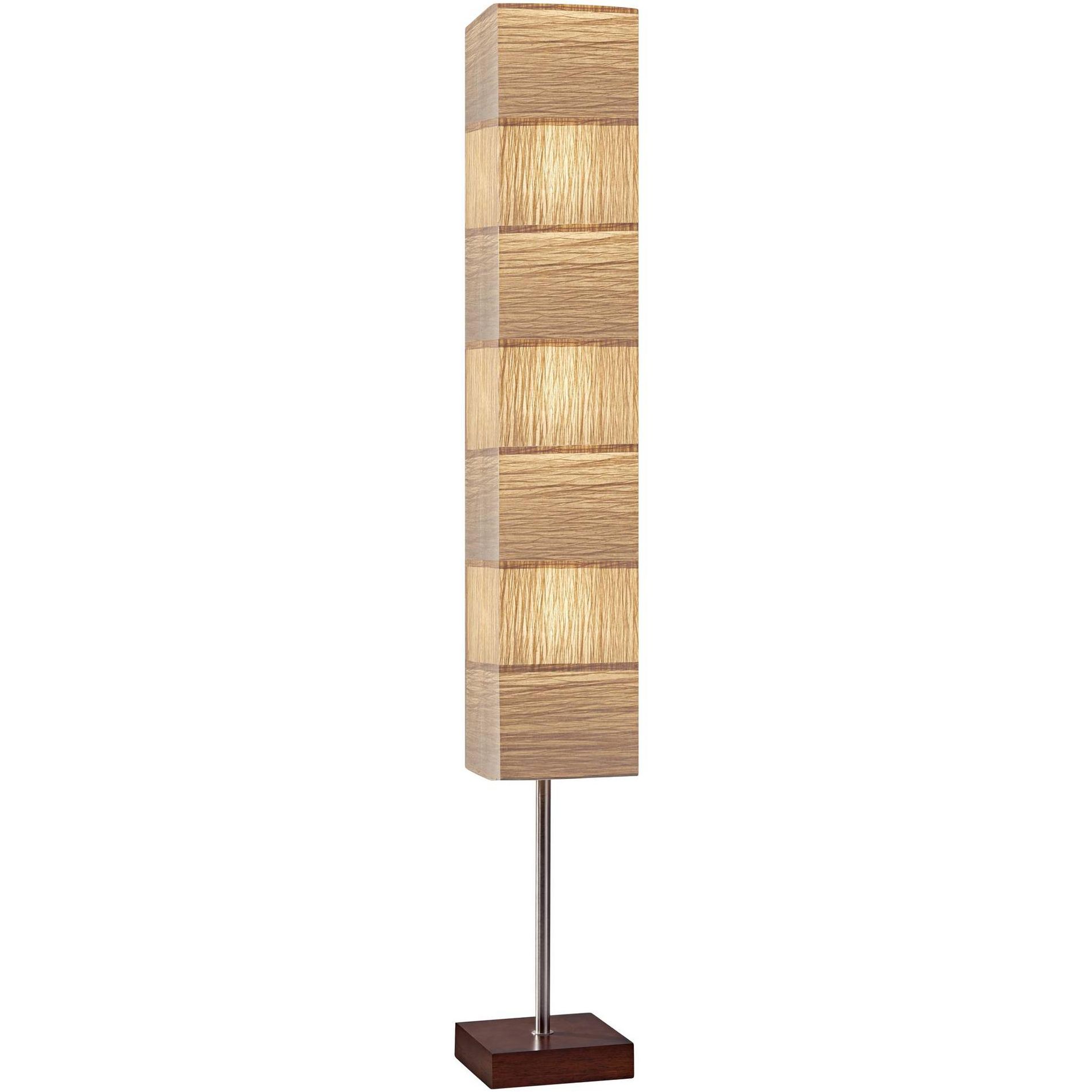 Adesso Sahara 72" Brushed Steel Tall Floorchiere Floor Lamp