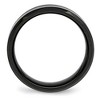 Black Bow Jewelry 8mm Black Ceramic Green Carbon Fiber Beveled Comfort Fit Band - 2 of 4