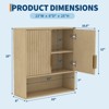 Wall Mounted Bathroom Storage Cabinet, 2-Tier over the Toilet Organizer, Waterproof Wooden Cabinet for Bathroom, Kitchen, Living Room - 2 of 4