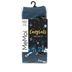 Memoi The Tassel Was Worth The Hassle Greeting Card Socks Blue Nights One Size - 1 of 4