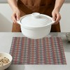 REGALWOVEN Plastic Placemats Set of 6 Placemats with Pattern for Dining Table Decor Washable Kitchen Table Mat Wipe Clean - 4 of 4