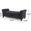 NicBex Polyester Storage Ottoman Bench,Upholstered Storage Ottoman with Rolled Arms and Button Tufted,Storage Bench for Living Room,Bedroom - 3 of 4