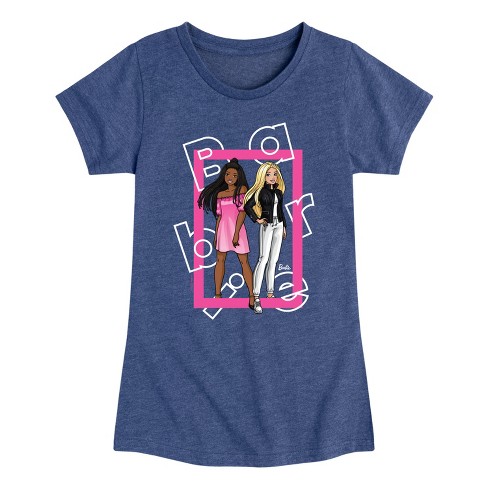 Girls Barbie Dolls Box Logo Fitted Short Sleeve Graphic T shirt Target