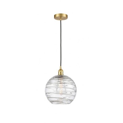 Athens Deco Swirl - 1 Light Mini Pendant In Industrial Style-12.75 Inches Tall and 10 Inches Wide