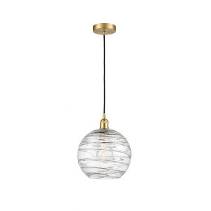 Athens Deco Swirl - 1 Light Mini Pendant In Industrial Style-12.75 Inches Tall and 10 Inches Wide - 1 of 1