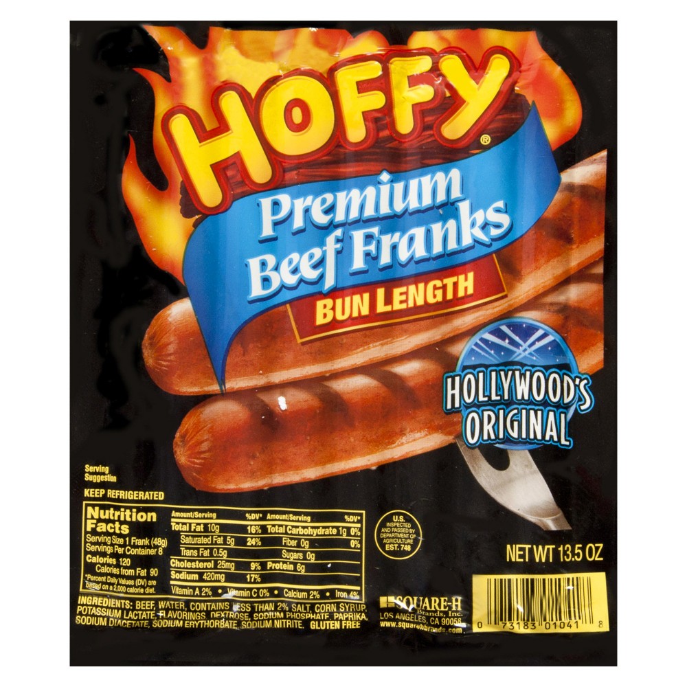 UPC 073183010418 - Hoffy Premium Beef Franks - 8ct/13.5oz | upcitemdb.com