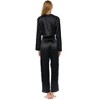 Alexander Del Rossa Women's Crop Top Satin Pajama Set with Pockets, Drawstring - 2 of 3