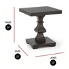 Dory Square End Table Black - Steve Silver Co.: Solid Wood Frame, Pedestal Base, Adult Assembly - 2 of 3