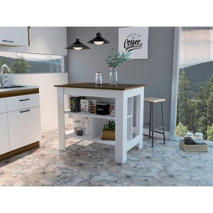 NicBex Mobile Kitchen Island Cart Morden Kitchen Carts with Storage, 3 Shelves and Spacious Top Surface for Kitchen - 1 of 4