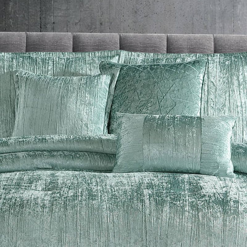 Turin Crinkle Velvet Comforter Set - Riverbrook Home, 3 of 15